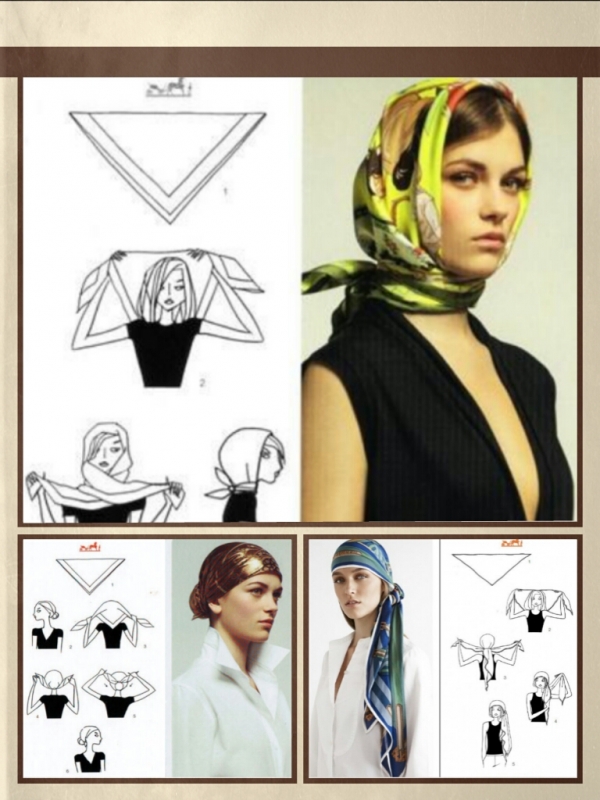 come indossare un foulard